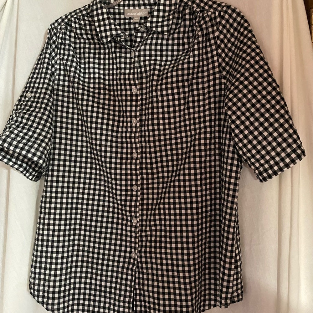 Woman Within size large. Seersucker.